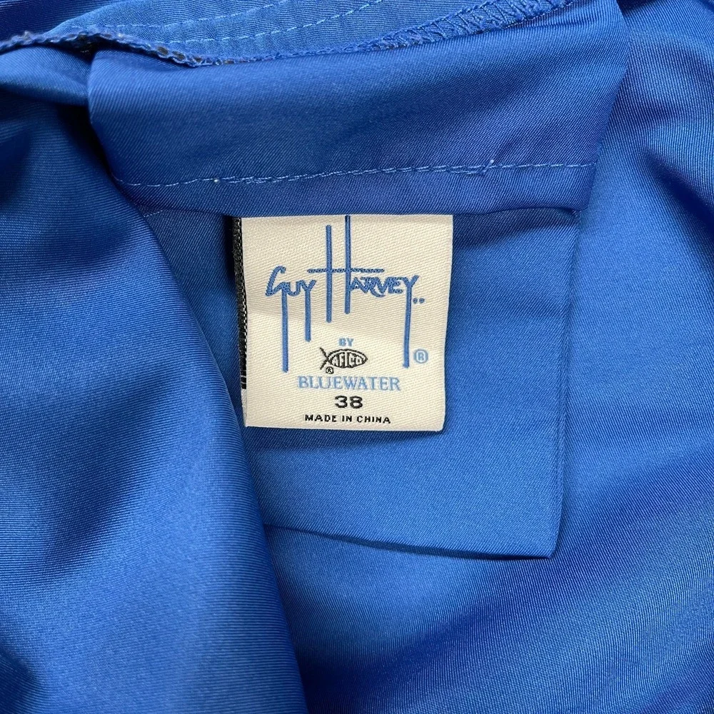 AFTCO Guy Harvey Shorts Mens 38 Blue Sport Fishing Board Swim Trunks Surf Surfer